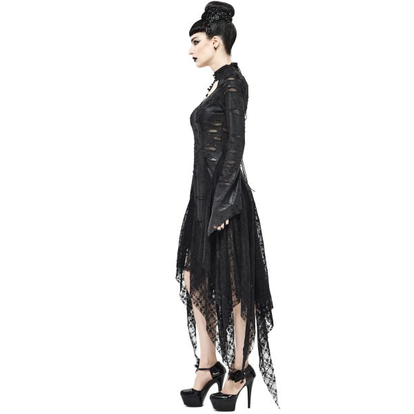DEVIL FASHION Robe Gothique ‘Dragon Spine’ Noire à prix réduits 6