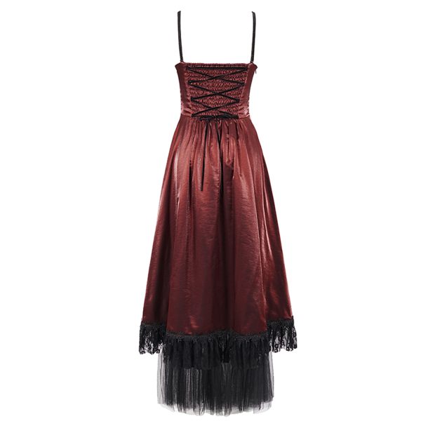 aux meilleurs prix DEVIL FASHION Robe Gothique ‘Narcissa’ Rouge 13
