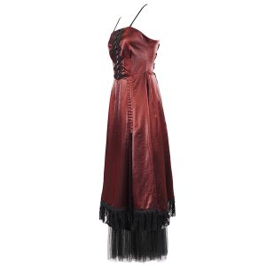 aux meilleurs prix DEVIL FASHION Robe Gothique ‘Narcissa’ Rouge 44