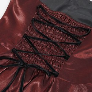 aux meilleurs prix DEVIL FASHION Robe Gothique ‘Narcissa’ Rouge 46