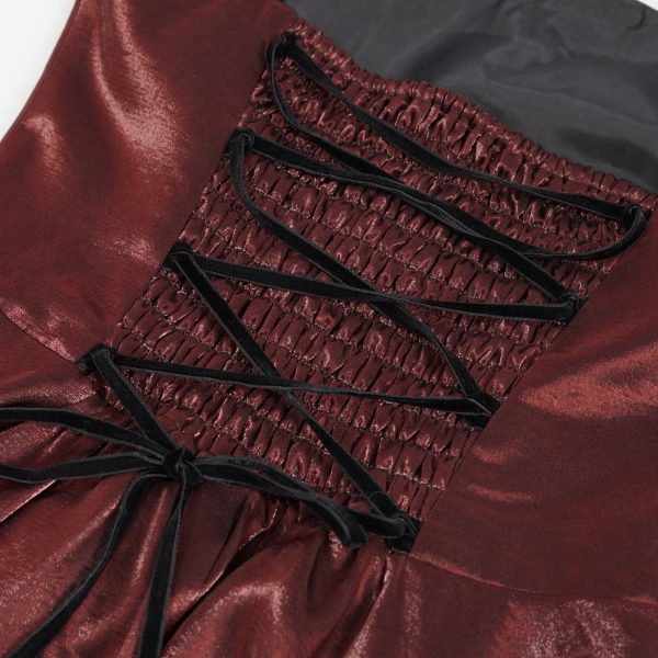 aux meilleurs prix DEVIL FASHION Robe Gothique ‘Narcissa’ Rouge 15