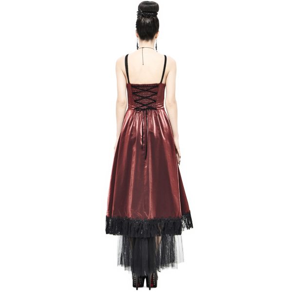 aux meilleurs prix DEVIL FASHION Robe Gothique ‘Narcissa’ Rouge 4