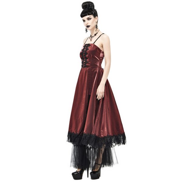 aux meilleurs prix DEVIL FASHION Robe Gothique ‘Narcissa’ Rouge 5