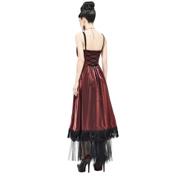 aux meilleurs prix DEVIL FASHION Robe Gothique ‘Narcissa’ Rouge 6