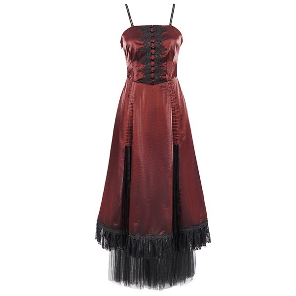 aux meilleurs prix DEVIL FASHION Robe Gothique ‘Narcissa’ Rouge 11