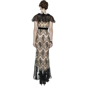 Eva Lady Robe Longue En Dentelle Transparente Et Mousseline… pas cher en ligne 19