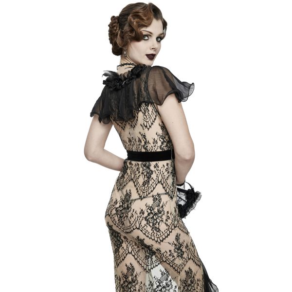 Eva Lady Robe Longue En Dentelle Transparente Et Mousseline… pas cher en ligne 7