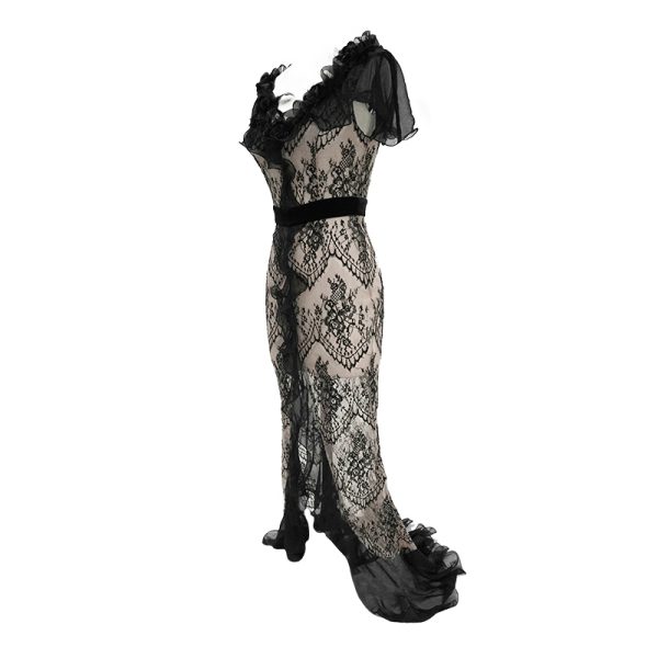 Eva Lady Robe Longue En Dentelle Transparente Et Mousseline… pas cher en ligne 10