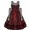 france PUNK RAVE Robe ‘Maelle’ Rouge Et Noire 43