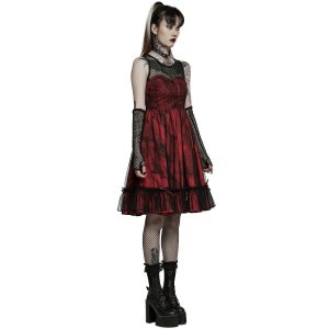 france PUNK RAVE Robe ‘Maelle’ Rouge Et Noire 20