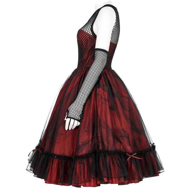france PUNK RAVE Robe ‘Maelle’ Rouge Et Noire 9