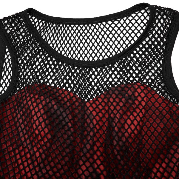 france PUNK RAVE Robe ‘Maelle’ Rouge Et Noire 10