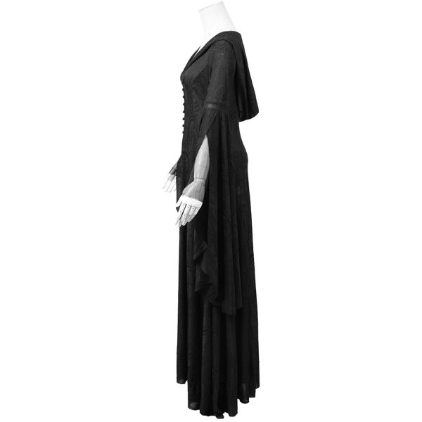 PUNK RAVE Robe-Manteau à Capuche ‘Theatre Of Tragedy’ Noire REMISE 12