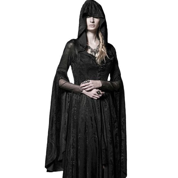 PUNK RAVE Robe-Manteau à Capuche ‘Theatre Of Tragedy’ Noire REMISE 6