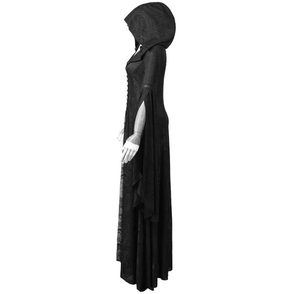 PUNK RAVE Robe-Manteau à Capuche ‘Theatre Of Tragedy’ Noire REMISE 9