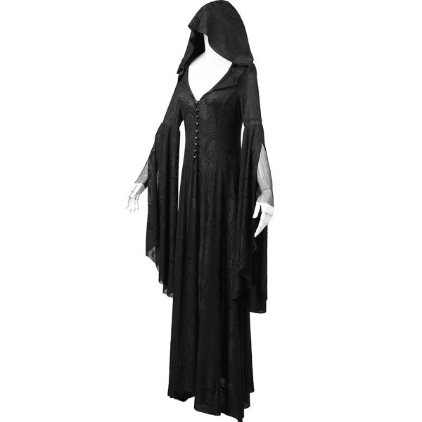 PUNK RAVE Robe-Manteau à Capuche ‘Theatre Of Tragedy’ Noire REMISE 10