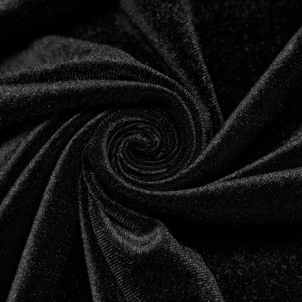 magasin en ligne france PUNK RAVE Robe Taille Haute ‘Carridwen’ En Velours Noir 15