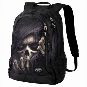 Officielle Spiral Direct Sac à Dos ‘Grim Ripper’ Noir Avec Poche Pour Laptop 12