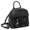 bas prix NEW ROCK Sac à Dos ‘Pentagram’ En Cuir Et Velours Noirs 16