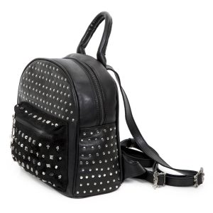 bas prix NEW ROCK Sac à Dos ‘Pentagram’ En Cuir Et Velours Noirs 10