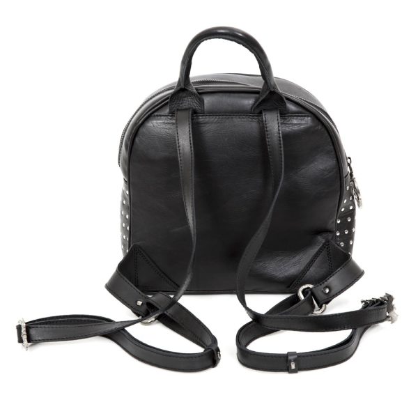 bas prix NEW ROCK Sac à Dos ‘Pentagram’ En Cuir Et Velours Noirs 5