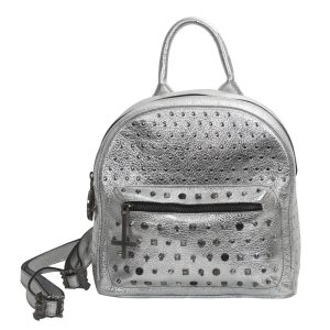 NEW ROCK Sac à Dos ‘Pentagram’ En Cuir Gris Vente 7