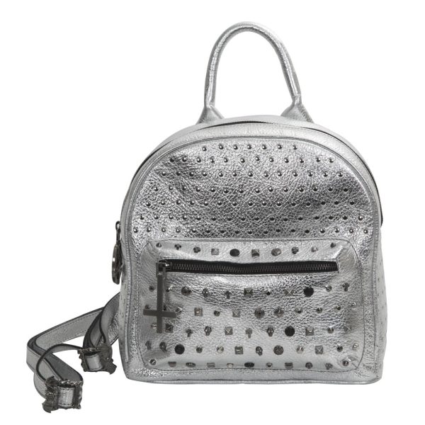 NEW ROCK Sac à Dos ‘Pentagram’ En Cuir Gris Vente 3