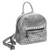 NEW ROCK Sac à Dos ‘Pentagram’ En Cuir Gris Vente 16