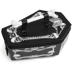 DEVIL FASHION Sac à Main ‘Coffin And Bones’ Noir bas prix 42