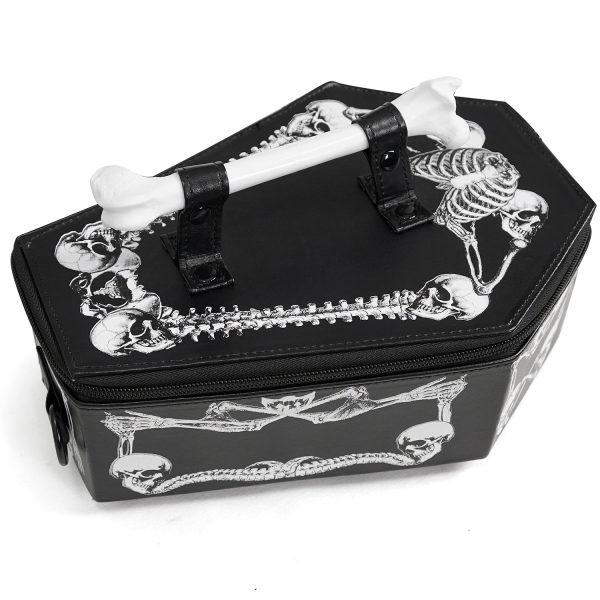 DEVIL FASHION Sac à Main ‘Coffin And Bones’ Noir bas prix 13