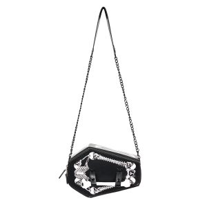 DEVIL FASHION Sac à Main ‘Coffin And Bones’ Noir bas prix 48