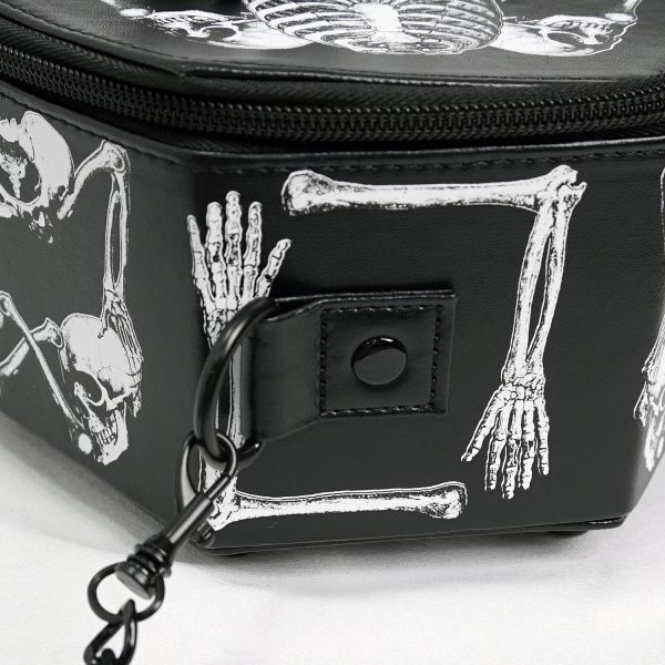 DEVIL FASHION Sac à Main ‘Coffin And Bones’ Noir bas prix 17