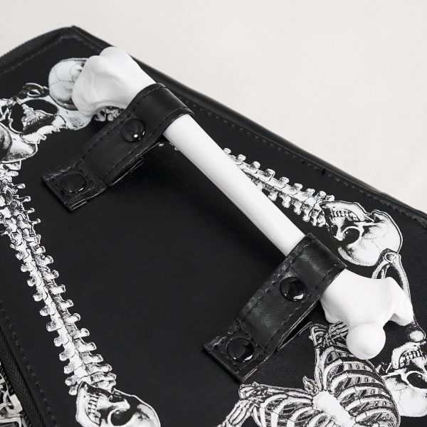 DEVIL FASHION Sac à Main ‘Coffin And Bones’ Noir bas prix 18