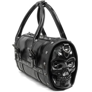 DEVIL FASHION Sac à Main Rectangulaire ‘Skull’ Noir offre spéciale 39