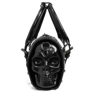 DEVIL FASHION Sac à Main Rectangulaire ‘Skull’ Noir offre spéciale 41