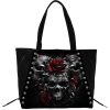 pas cher Spiral Direct Sac Fourre-Tout ‘Skulls N’ Roses’ En Simili Cuir Noir 11