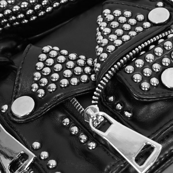 DEVIL FASHION Sac ‘Heavy Metal Leather Jacket’ Noir Large choix en ligne 12