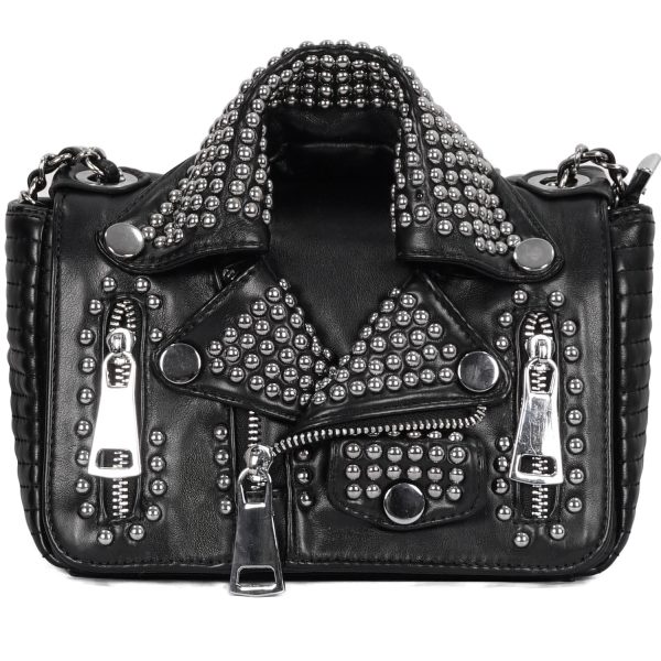 DEVIL FASHION Sac ‘Heavy Metal Leather Jacket’ Noir Large choix en ligne 6