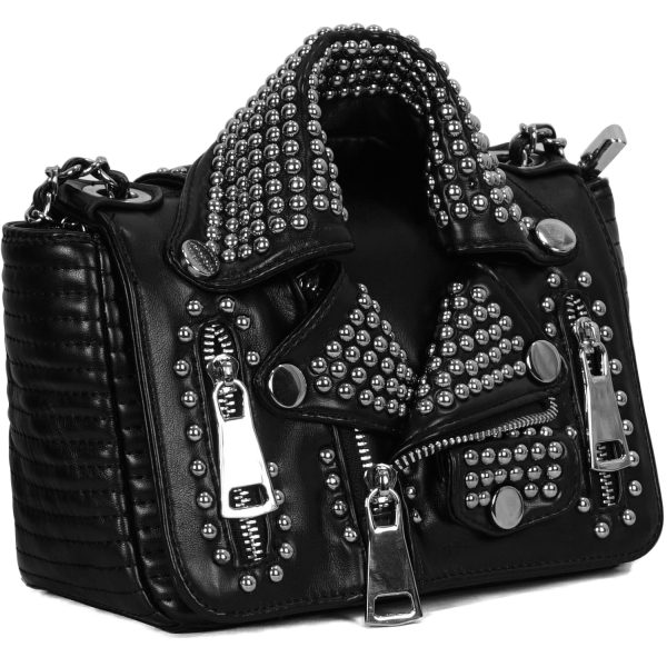 DEVIL FASHION Sac ‘Heavy Metal Leather Jacket’ Noir Large choix en ligne 8