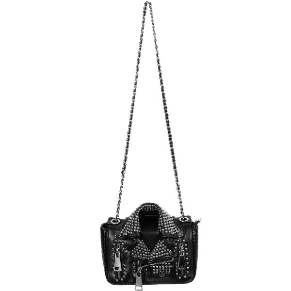 DEVIL FASHION Sac ‘Heavy Metal Leather Jacket’ Noir Large choix en ligne 10