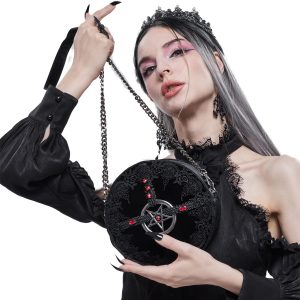 DEVIL FASHION Sac Rond ‘Pentagration’ Noir économies garanties 18