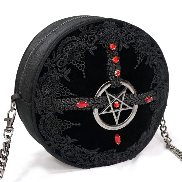 DEVIL FASHION Sac Rond ‘Pentagration’ Noir économies garanties 12