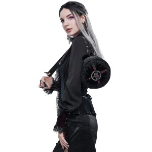DEVIL FASHION Sac Rond ‘Pentagration’ Noir économies garanties 20