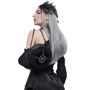 DEVIL FASHION Sac Rond ‘Pentagration’ Noir économies garanties 22