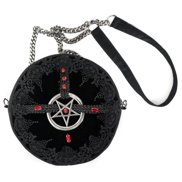 DEVIL FASHION Sac Rond ‘Pentagration’ Noir économies garanties 1