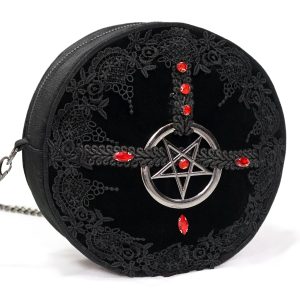 DEVIL FASHION Sac Rond ‘Pentagration’ Noir économies garanties 32