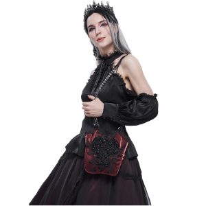 Livraison internationale DEVIL FASHION Sac ‘Satin Blood’ Rouge Et Noir 16