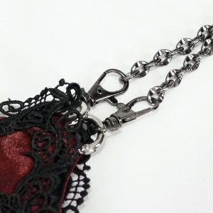 Livraison internationale DEVIL FASHION Sac ‘Satin Blood’ Rouge Et Noir 36
