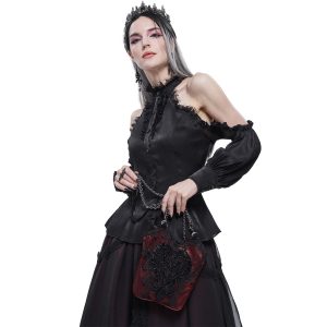 Livraison internationale DEVIL FASHION Sac ‘Satin Blood’ Rouge Et Noir 20