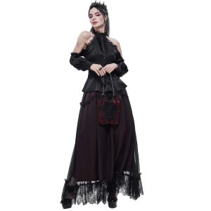 Livraison internationale DEVIL FASHION Sac ‘Satin Blood’ Rouge Et Noir 24